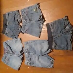 Bundle of 5 pairs of girls Jean shorts